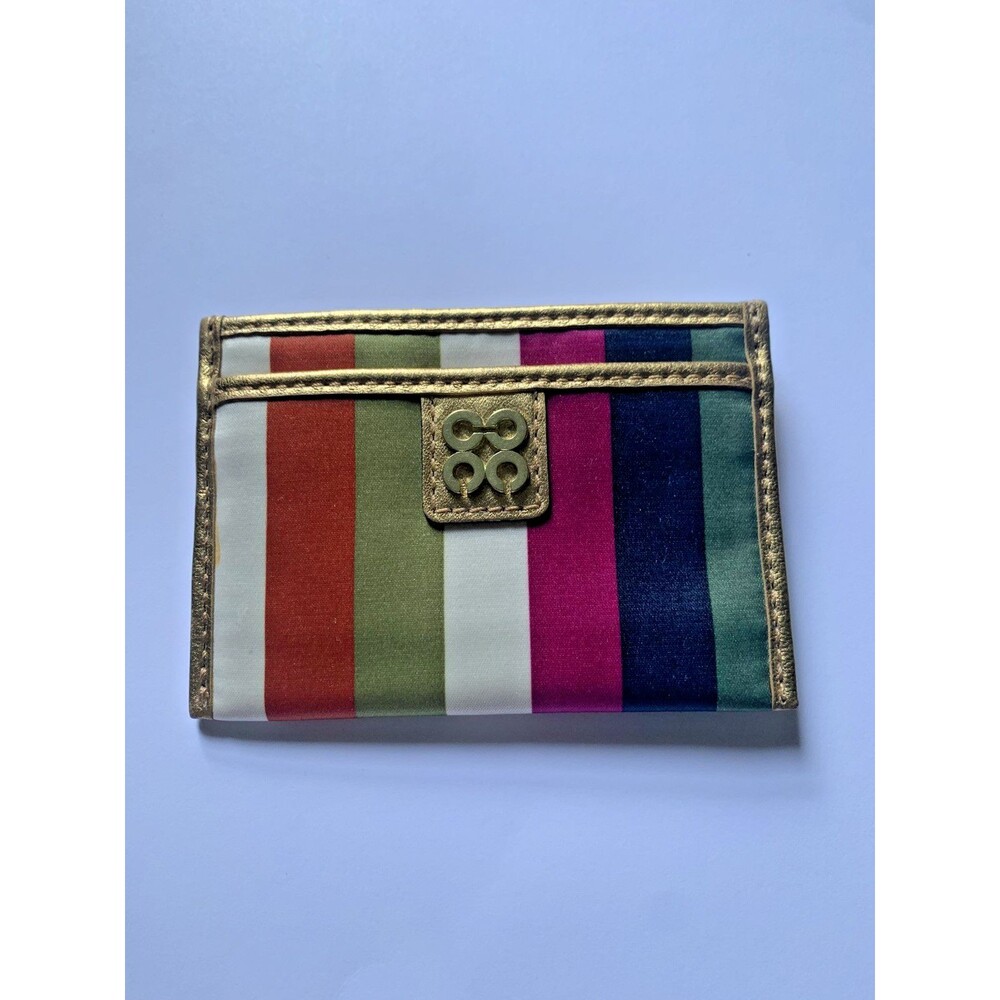 Coach 65th Anniversary Legacy Stripe Multicolor Card ID Case/Slim Wallet